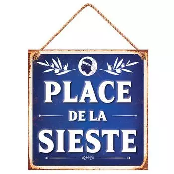 Les Trsors De Lily [R2268] - Металлическая табличка Корсика (Площадь Сиеста) - 20х20см