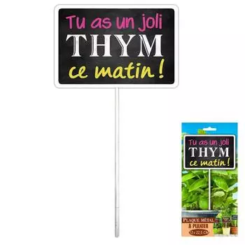 Les Trsors De Lily [R2300] - Садовая металлическая табличка «Сообщения» (У вас есть хороший тимьян этим утром! ) - 22. 5x12см
