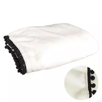 Les Trsors De Lily [R2484] - Черно-бежевый фланелевый плед Scarlett - 120x150 см