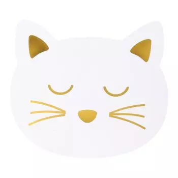 Les Trsors De Lily [R2513] - Салфетка Les Chats из белого золота - 38x33 см