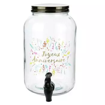 Les Trsors De Lily [R2530] - Стеклянный кувшин для фонтана С Днем Рождения! - 26x16см (3. 5 литров)