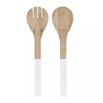 Les Trsors De Lily [R2876] - Бамбуковые салатницы Boho белые бежевые - 30x7 см