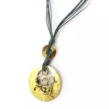 Les Trsors De Lily [R3154] - Дизайнерское колье Clopatra из зеленого золота - 8x5 см