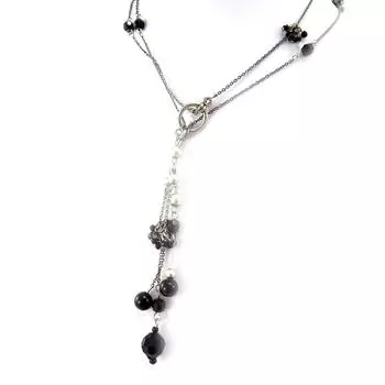 Les Trsors De Lily [R3267] — Черное колье Scarlett — 36 см 10 см