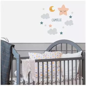 Les Trsors De Lily [R3413] - Лист наклеек Имена луна звезды облака (персонализировать) - 40x30см