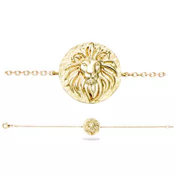 Les Trsors De Lily [R3432] - Позолоченный браслет Lion - 17 мм