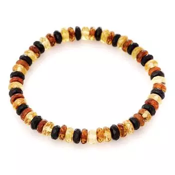 Les Trsors De Lily [R3694] - браслет Inspiration из трех тонов янтаря - 6 мм