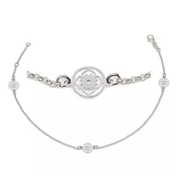 Les Trsors De Lily [R3725] - Серебряная цепочка на лодыжку Кармен (родий) - 8 мм