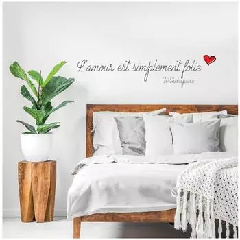 Les Trsors De Lily [R3871] - Лист наклеек Цитаты (Любовь просто безумие! W. Шекспир) - 20x70см