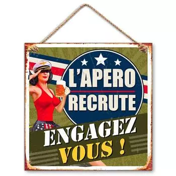 Les Trsors De Lily [R3873] - Металлическая табличка Сообщения зеленая (Apro набирает сотрудников — участвуйте! ) - 20х20см