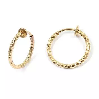 Les Trsors De Lily [R3879] - Позолоченные серьги-кольца Chorographie - 2 см (алмаз)