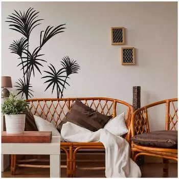 Les Trsors De Lily [R4063] - Лист наклеек Пальмы черный - 50x70 см