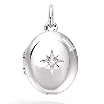 Les Trsors De Lily [R4182] - Серебряный кулон Секреты с родиевым покрытием (кассолет) - 17x14 мм