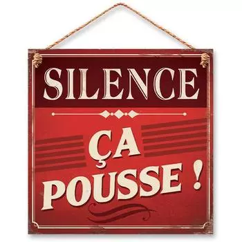 Les Trsors De Lily [R4347] - Металлическая табличка Туалеты (Тишина растет! ) - 20х20см