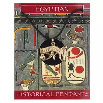 Les Trsors De Lily [R4359] - Колье в стиле ретро Древний Египет черное золото (глаз Гора) - 23x15 мм