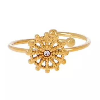 Les Trsors De Lily [R4419] – Дизайнерское стальное кольцо «Клеопатра», белое золото – 10 мм