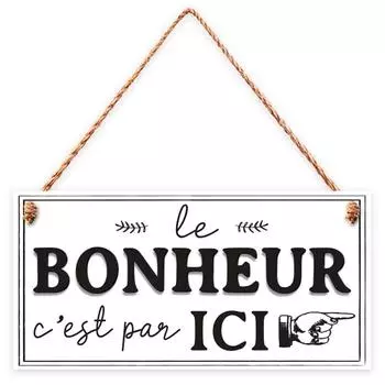 Les Trsors De Lily [R4575] - Деревянная табличка Le Bonheur белая (это так) - 20х10см