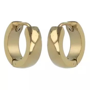 Les Trsors De Lily [R4839] - Серьги-кольца из стали и золота Peaceful - 12 мм 4 мм