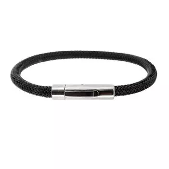 Les Trsors De Lily [R5117] - Мужской браслет Мирный Черная сталь - 21 см 6 мм