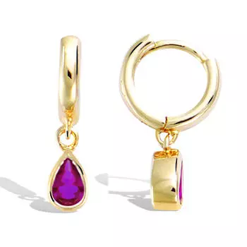 Les Trsors De Lily [R5144] - Позолоченные серьги-кольца Sissi из розового золота - 8 мм - 6x4 мм