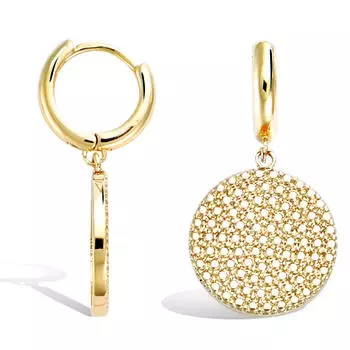 Les Trsors De Lily [R5161] - Позолоченные серьги-кольца Клеапатры - 10 мм 14 мм