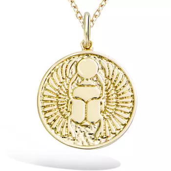 Les Trsors De Lily [R5170] - Позолоченный кулон «Клеопатра» (жук) - 18 мм