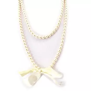 Les Trsors De Lily [R5217] - Дизайнерское колье Sissi цвета экрю - 117 см - 8 мм