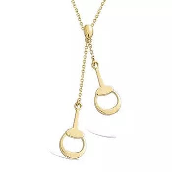 Les Trsors De Lily [R5682] - Колье Верховая езда с позолотой - 50x10 мм