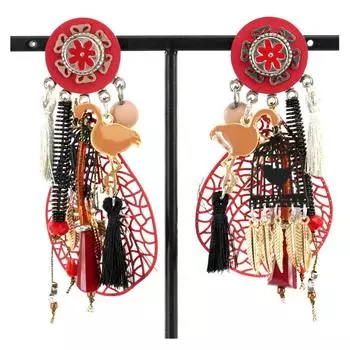 Les Trsors De Lily [R6138] - Зажим дизайнерский Lilipoupettes красный - 80x40 мм