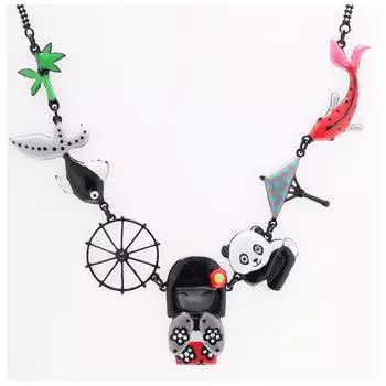 Les Trsors De Lily [R6229] - Дизайнерское колье Lilipoupettes (гейша) разноцветный - 45х20 мм