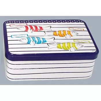 Les Trsors De Lily [R6519] - Сахарница металлическая Рыбка синяя - 20x13x7 см. синий