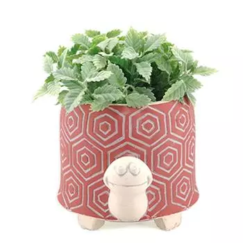 Les Trsors De Lily [R6545] - Кашпо коричневое керамическое Japanese Turtle - 16x12x11 см