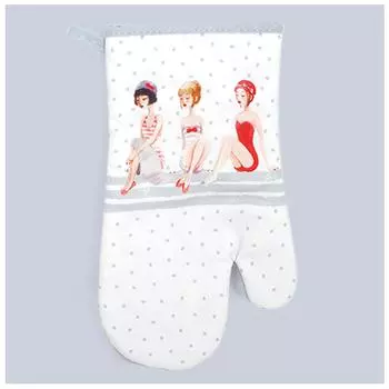 Les Trsors De Lily [R6548] - Прихватка для духовки Купальщицы красно-белая - 28x14 см