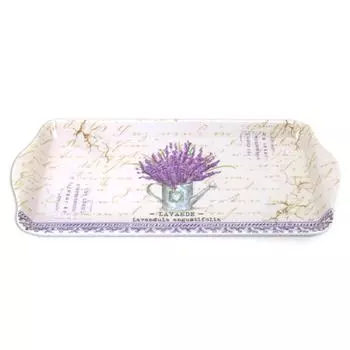 Les Trsors De Lily [R6567] - Поднос для торта из меламина Lavender фиолетово-бежевый - 30x15 см