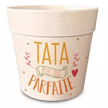 Les Trsors De Lily [R6638] - Бамбуковое кашпо Tata plus que parfait оранжево-бежевый - 14x12 см