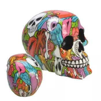 Les Trsors De Lily [R6690] - Статуэтка из смолы Череп разноцветная - 150x120x105 мм разноцветный