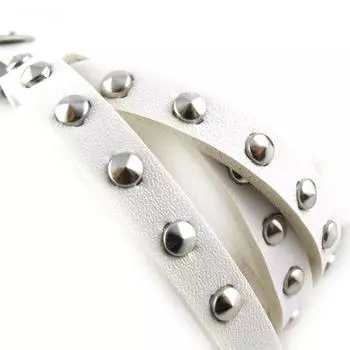 Les Trsors De Lily [R6909] — кожаный браслет Authentik белого цвета — 4 витка