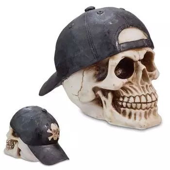 Les Trsors De Lily [R7048] - Статуэтка из смолы Череп (шляпа вверх ногами) - 19x14x11см