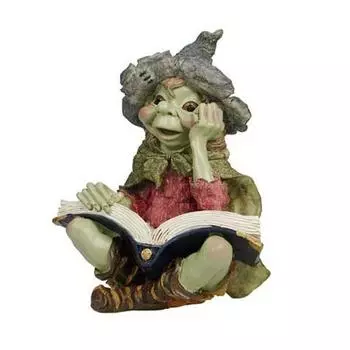 Les Trsors De Lily [R7056] - Статуэтка из смолы «Пикси и ее книга» знаний - 35x26x20 см