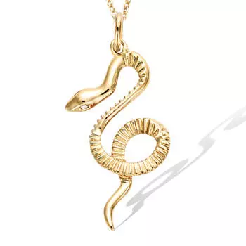Les Trsors De Lily [R7347] - Позолоченный кулон Мифический змей - 30x16 мм