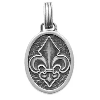 Les Trsors De Lily [R7450] - Серебряный кулон Викинги состаренное серебро - 18x15 мм (Лилия)
