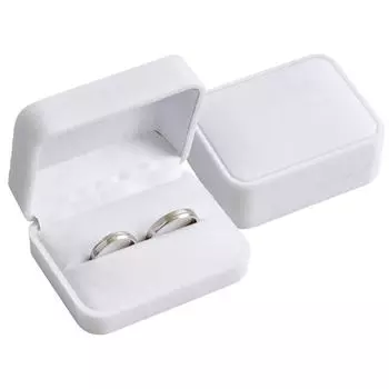 Les Trsors De Lily [R8057] - Белая коробка для обручальных колец - 70x60x30 мм