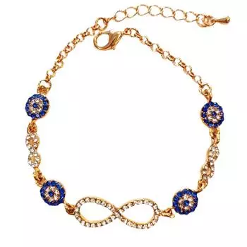 Les Trsors De Lily [R8071] - Дизайнерский браслет Sissi синее белое золото - 23x10 мм (бесконечность)