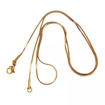 Les Trsors De Lily [R8076] - Стальная цепочка Maille Serpent Carre золотистая - 50 см 1 мм