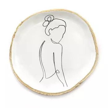 Les Trsors De Lily [R8307] - Керамическая посуда для хранения Arty белое золото - 15 см