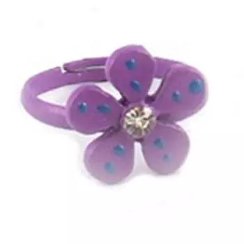 Les Trsors De Lily [R8343] - Кольцо детское Le Monde de Coralie фиолетовое (цветок) - 10 мм