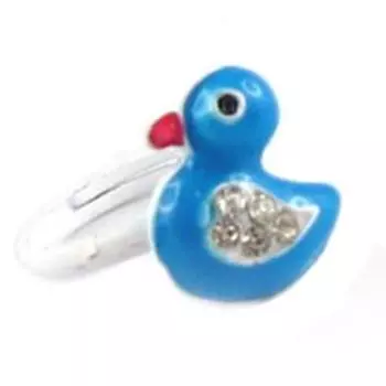 Les Trsors De Lily [R8363] - Детское кольцо Le Monde de Coralie синее (утка) - 12x12 мм