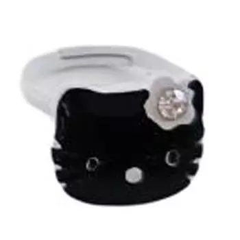 Les Trsors De Lily [R8374] - Кольцо детское Hello Kitty черное - 15x10 мм