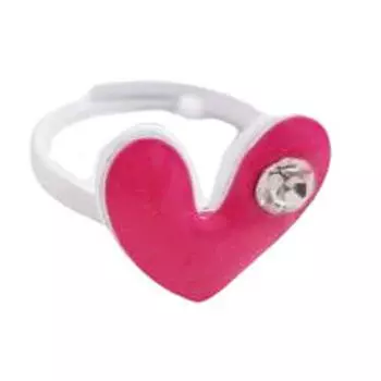 Les Trsors De Lily [R8384] - Детское кольцо Le Monde de Coralie розовое. (сердце) - 14x12 мм ярко-розовый