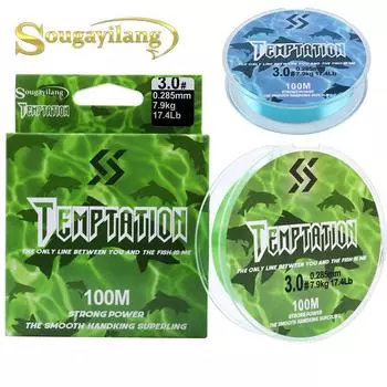 Леска 100 м, нейлоновая леска, прозрачная флюороуглеродная леска, рыболовные снасти 1.0 синий